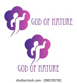 Luxurious God of Nature floral flower logo icon design template. elegant, beauty, games, yoga, salon, modern vector illustration