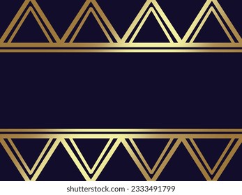 Luxurious gold abstract frame with dark background
