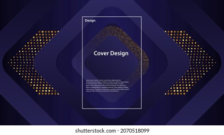 Luxurious gold and blue abstract background with elegant color contrast, perfect for premium cover designs, corporate branding, and high-end visual projects in vector format