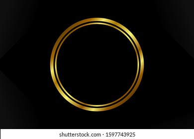 Luxurious Gold Circle Ring Background