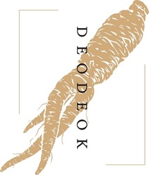 A Luxurious Gold Deodeok Vector Illustration Drawing Is Placed Independently Of The Line Frame.