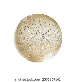 Un lujoso diseño de esfera de brillo dorado, que irradia elegancia y brillo.
