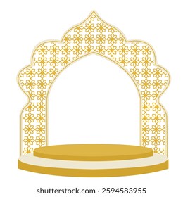 Luxurious gold Islamic frame with Arabic ornaments