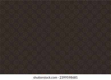 Luxurious gold line pattern background on black background, oriental, geometric pattern