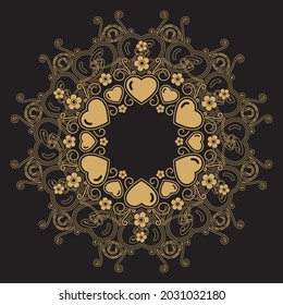 Luxurious gold mandalas are suitable for use for begrons, wallpapers, ornaments or anything related to them