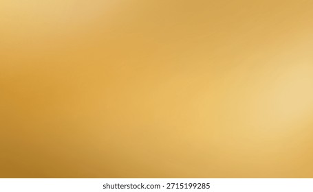Luxurious gold metallic gradient background with smooth abstract foil texture. Elegant vector illustration for banners, wallpapers, packaging, posters, brochure covers and premium invitation designs