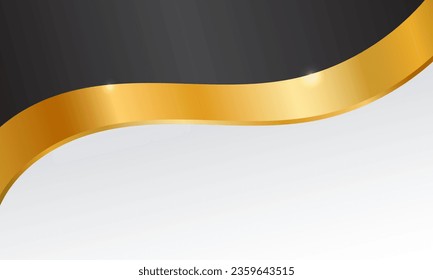 luxurious gold ribbon realistic 3d background