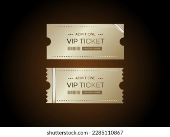 Luxurious gold ticket template design