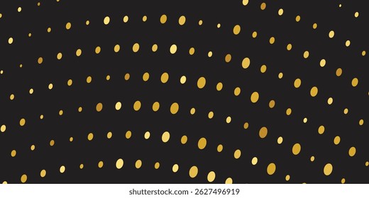 Luxurious Golden Confetti Showering Across a Deep Black Background: Luxury New Year’s Eve Design, Sparkling Wallpaper, and Brochure Template Cover"
