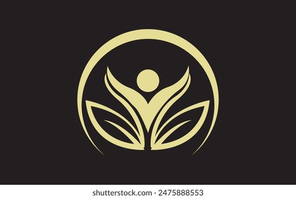 A luxurious golden flower logo stands out against a black background, exuding sophistication and elegance, Craft a clean and sophisticated logo for a luxury jewelry store Free Vector