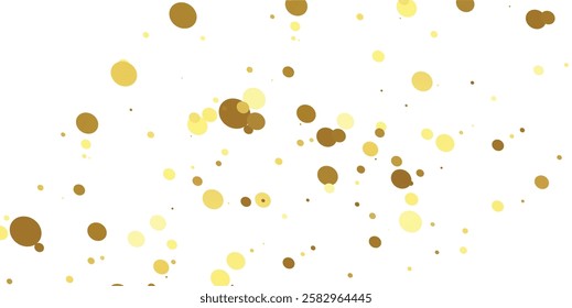 "Luxurious Golden Glitter Dots and Sparkling Confetti Gently Cascading on a Transparent Background, Creating a Magical and Elegant Celebration Effect"
