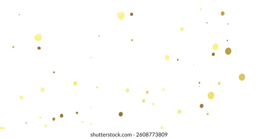 "Luxurious Golden Glitter Dots and Sparkling Confetti Gently Cascading on a Transparent Background, Creating a Magical and Elegant Celebration Effect"

