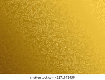 Luxuriöse goldene Blätter nahtloses Muster, Vektorgrafik