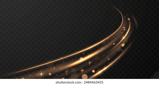 Luxurious golden light lines design background Abstract vector illustration