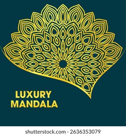 Luxurious Golden Mandala Design for Invitations and Decorative Purposes