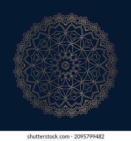 Luxurious golden mandala vector. luxurious ornamental mandala background with golden pattern