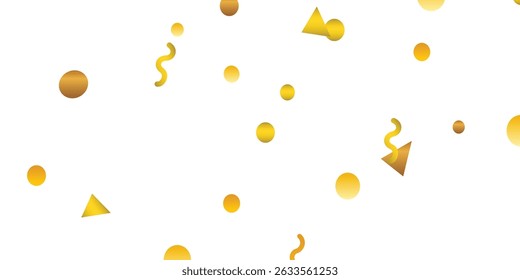 Luxurious golden paper confetti falling slowly with festive glow on transparent background for overlay. Golden confetti explosion with sparkling effect for celebration visuals transparent background