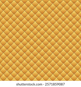 Luxurious Golden Quilted Pattern with Diamond Accents, Elegant 3D Background Texture