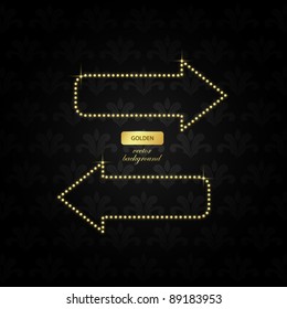 luxurious golden retro background