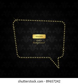 luxurious golden retro background