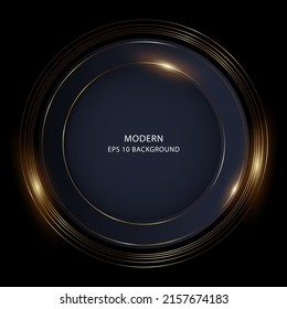 Luxurious golden rings background, vector illustration