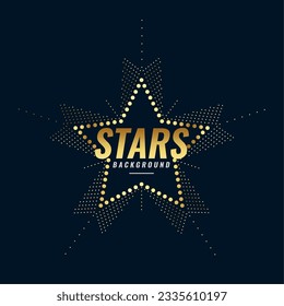 luxurious golden star background design for honoring success vector