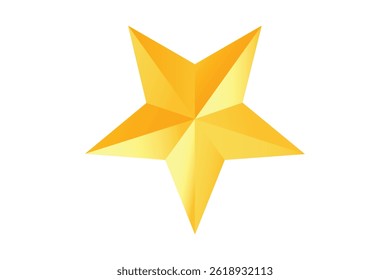 Luxurious Golden Star Icon Vector, golden gradient star icon, shiny gold star icon, premium golden star vector