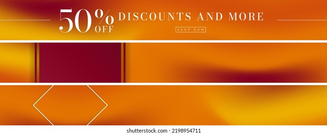 Luxurious Gradient Web Banners. Vector Templates.