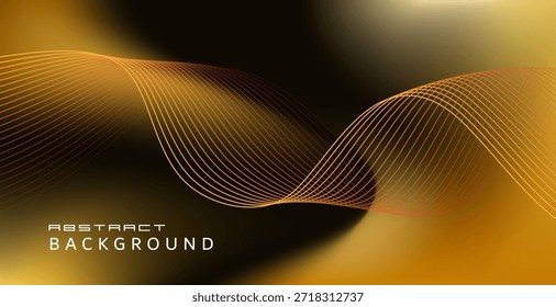 The luxurious graphic background is simple yet dynamic, with a gold and black color scheme that evokes a sophisticated, serious, and modern feel. Thin white and gold wave lines create flowing ripples from left to right, adding depth and dimension.
The background features gradient lighting and smooth light diffusion, giving the image a sense of dimension and depth.