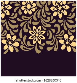 Luxurious graphic vector floral element for design.