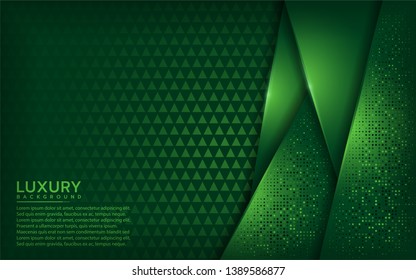 luxurious green background with overlap layer