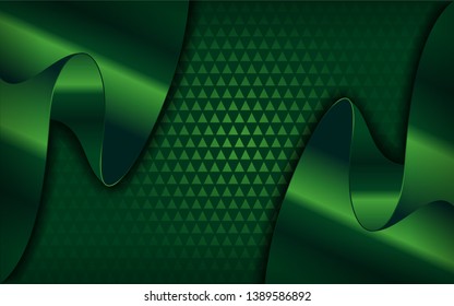 luxurious green background with overlap layer