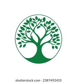 Árbol verde de lujo con hojas