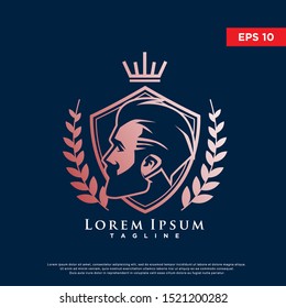 luxurious hair cut logo, template icon design