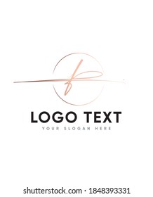 A luxurious handwritten letter type F logo template, vector logo for business and company identity 