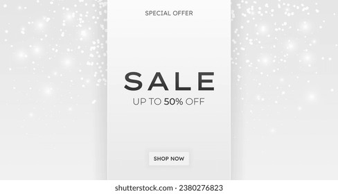 Luxurious horizontal sale banner for web and social media.