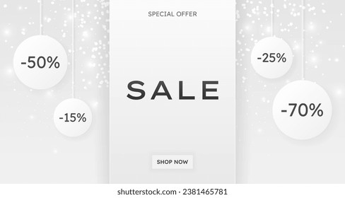 Luxurious horizontal sale banner for web and social media.