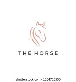 luxurious horse logo design