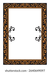 Luxurious Intricate Ornamental Border Decorative Vector
