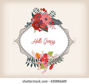 Luxurious invitation card of color peony flowers.
