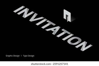 A luxurious invitation card design with a combination of black and white