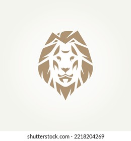 luxurious isolated abstract lion head icon label logo template vector illustration design