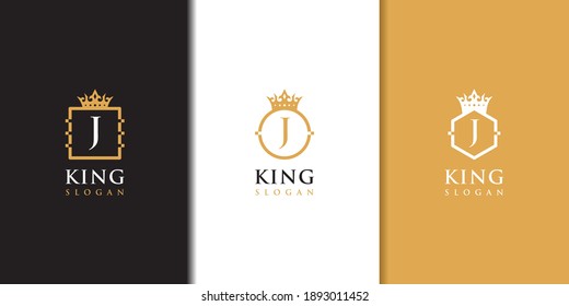 Luxurious j crown logo collection