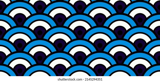 Luxurious Japanese Clothes Design. Chinese Seamless Wave Pattern. Bohemian Geometric Asian Print. Elegant Kimono, Ikat Wabi Sabi Tie Dye Shibori Water Texture. Rich VIP Japanese Wave Samless Pattern.