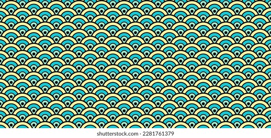 Luxurious Japanese Wave Samless Pattern. Bohemian Geometric Asian Print. Premium Japanese Clothes Design. Chinese Seamless Wave Pattern. Bohemian Kimono, Wabi Sabi Ikat Tie Dye Shibori Water Texture.