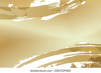 A luxurious Japanese-style background material with a gold base that expresses the brush strokes of gold in a scratchy manner and represents light and movement.