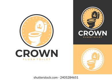 Luxurious King Toilet Majestic Bathroom Logo Design