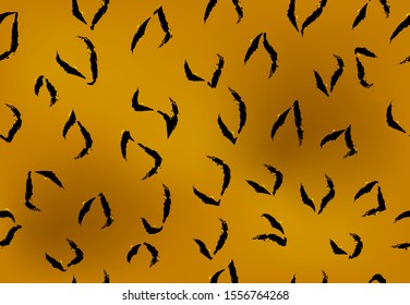 Luxurious Leopard Print Vector. Seamless Cheetah Pattern. Black Textured Spots on Golden Background. Premium Leopard Print. 
