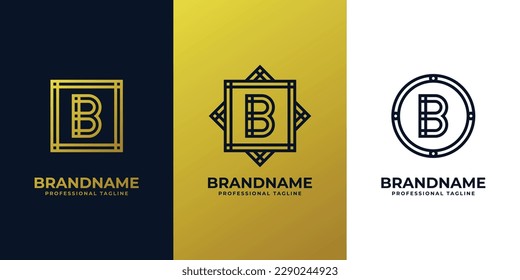 Logotipo de letra lujosa B, adecuado para cualquier negocio con iniciales B.