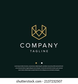 Luxurious letter V initial logo icon design template flat vector